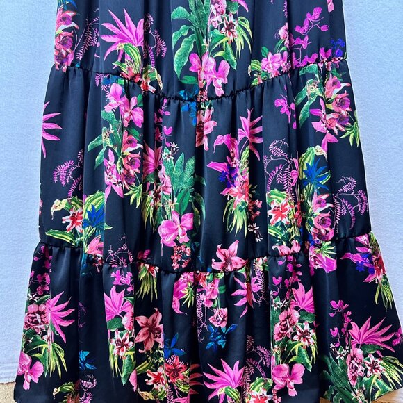 INC International Concepts Floral Tiered Maxi Dress Womens Small Resort Beach - Picture 5 of 14